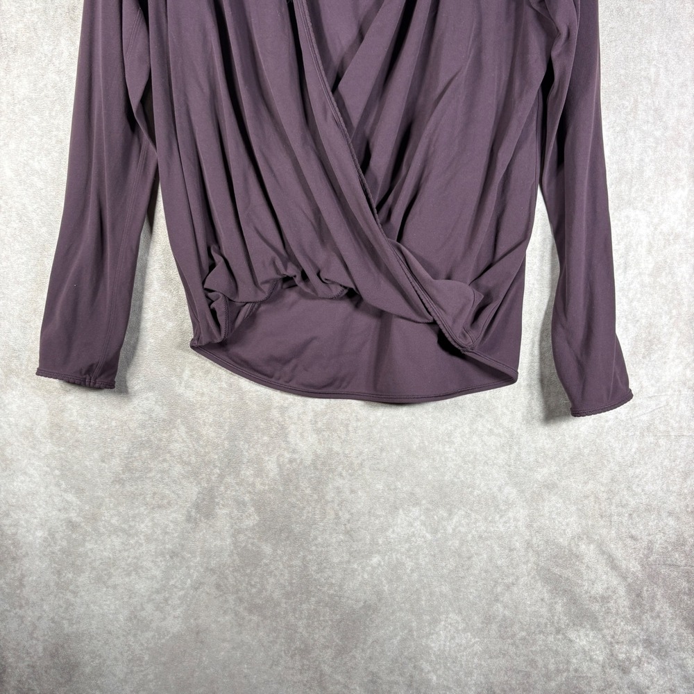 Lululemon Full Freedom Wrap Top Womens 10 Purple Wrap Front Long Sleeve Active - Picture 3 of 7